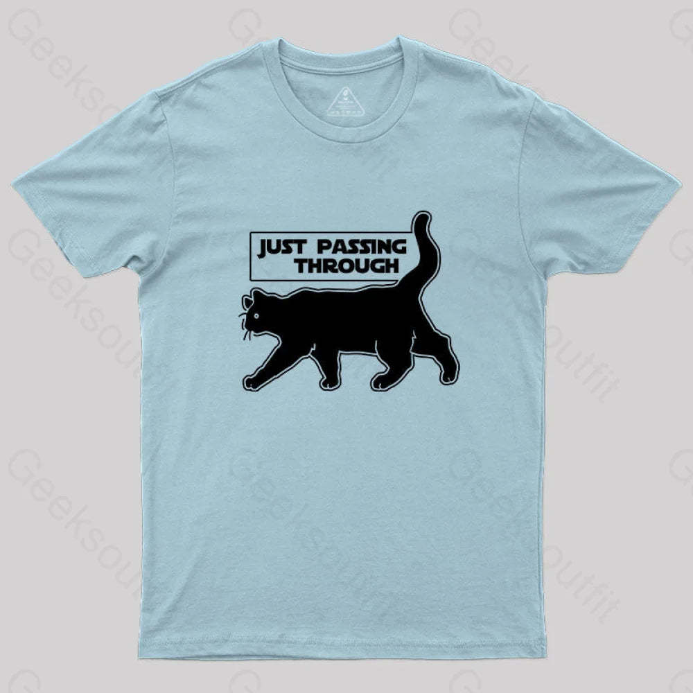 Just Passing Through T-Shirt Light Blue / S Yc