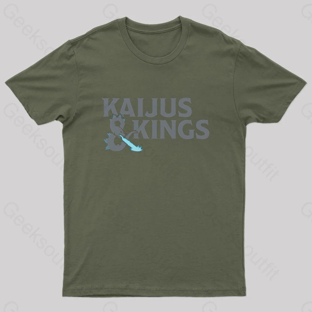 Kaijus Kings Nerd T-Shirt Army Green / S