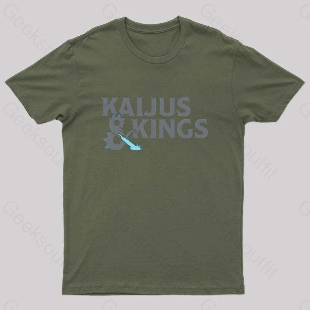 Kaijus Kings Nerd T-Shirt Army Green / S