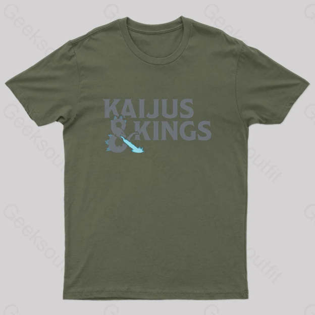 Kaijus Kings Nerd T-Shirt Army Green / S