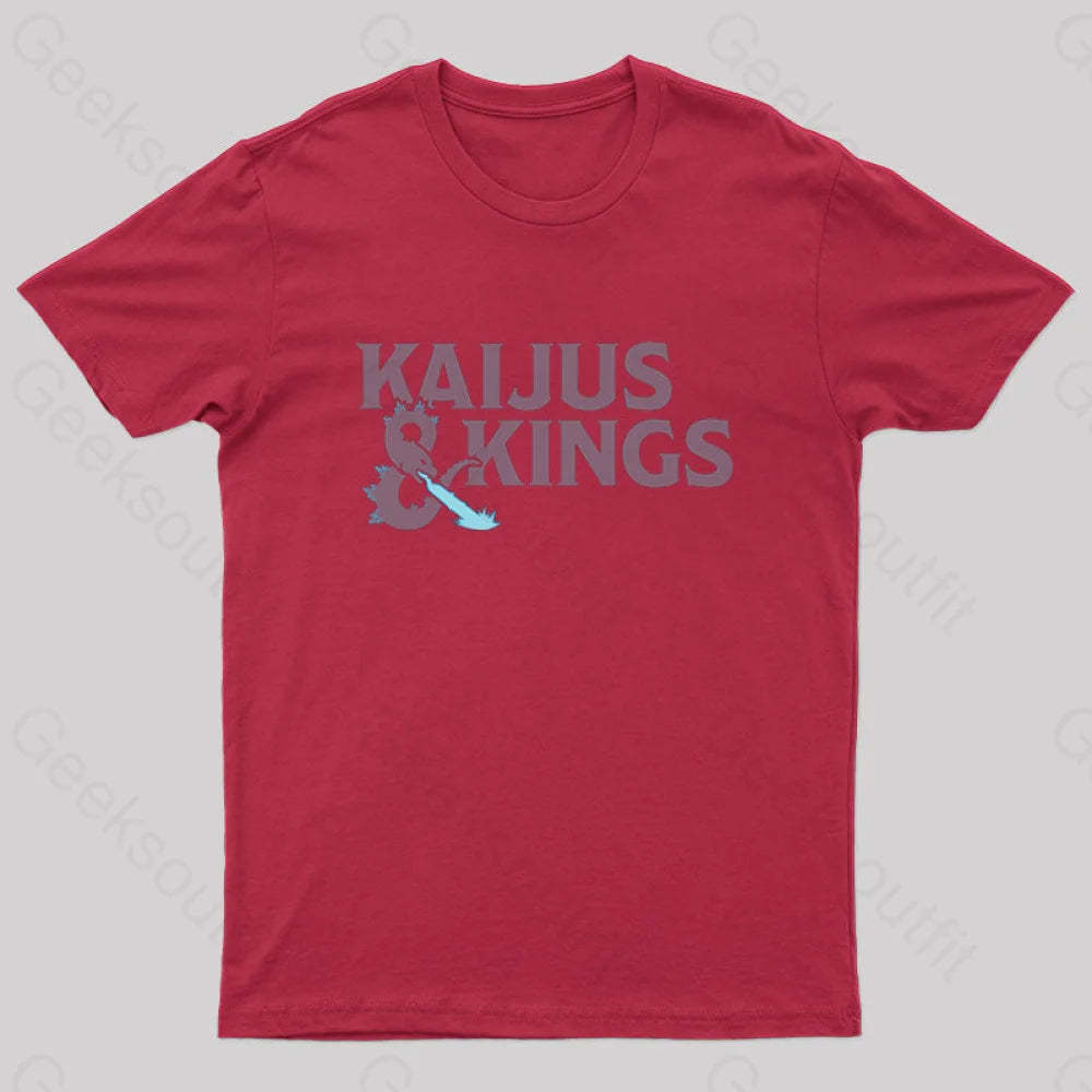 Kaijus Kings Nerd T-Shirt Red / S