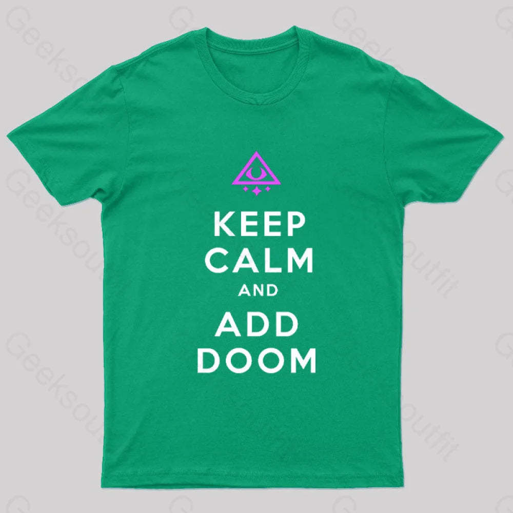 Keep Calm And Add Boom Nerd T-Shirt Green / S