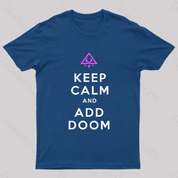 Keep Calm And Add Boom Nerd T-Shirt Navy / S