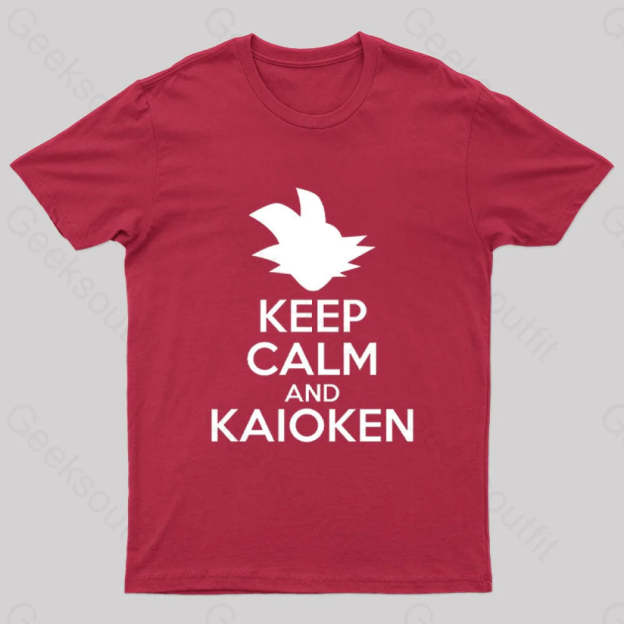 Keep Calm And Kaioken Nerd T-Shirt Red / S
