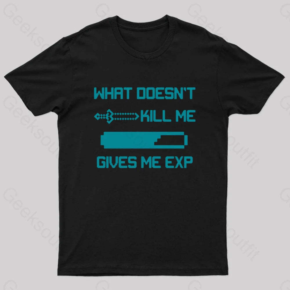 Kill And Get Exp Nerd T-Shirt Black / S
