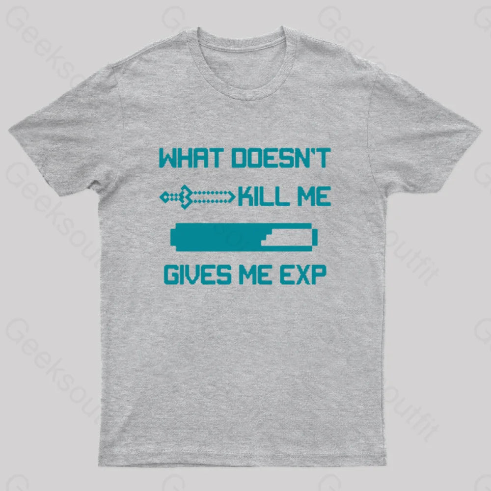 Kill And Get Exp Nerd T-Shirt Grey / S