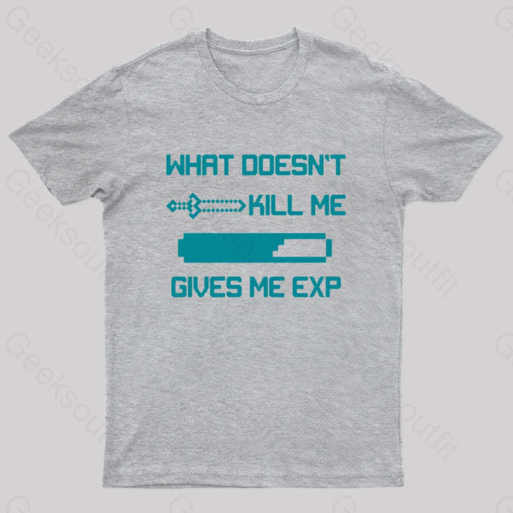 Kill And Get Exp Nerd T-Shirt Grey / S
