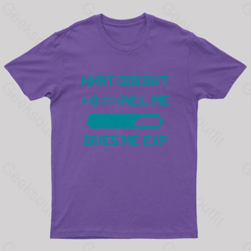 Kill And Get Exp Nerd T-Shirt Purple / S