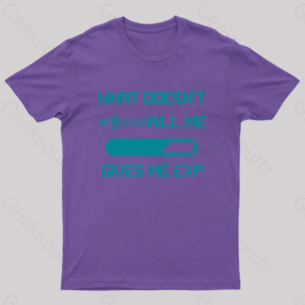 Kill And Get Exp Nerd T-Shirt Purple / S