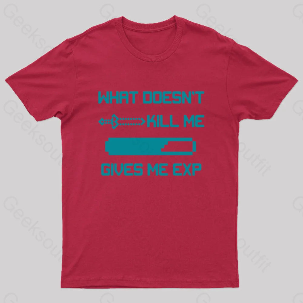 Kill And Get Exp Nerd T-Shirt Red / S