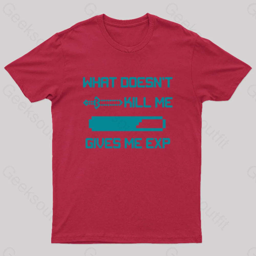 Kill And Get Exp Nerd T-Shirt Red / S