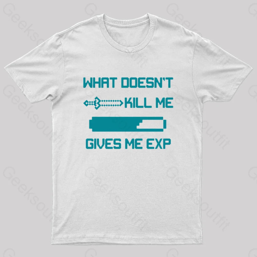 Kill And Get Exp Nerd T-Shirt White / S