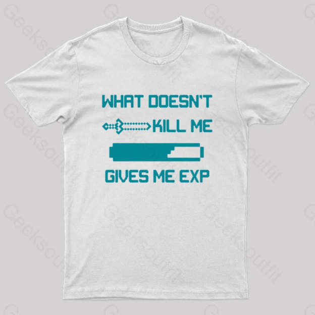 Kill And Get Exp Nerd T-Shirt White / S