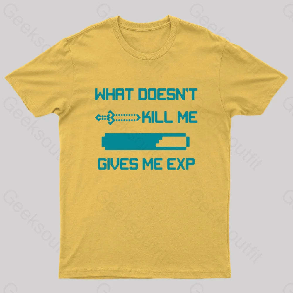 Kill And Get Exp Nerd T-Shirt Yellow / S