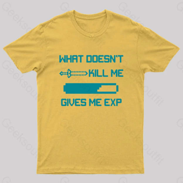 Kill And Get Exp Nerd T-Shirt Yellow / S