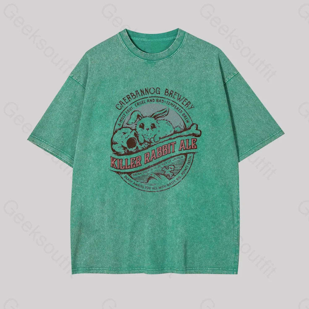 Killer Rabbit Ale Geek Washed T-Shirt Grass Green / S