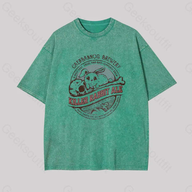 Killer Rabbit Ale Geek Washed T-Shirt Grass Green / S