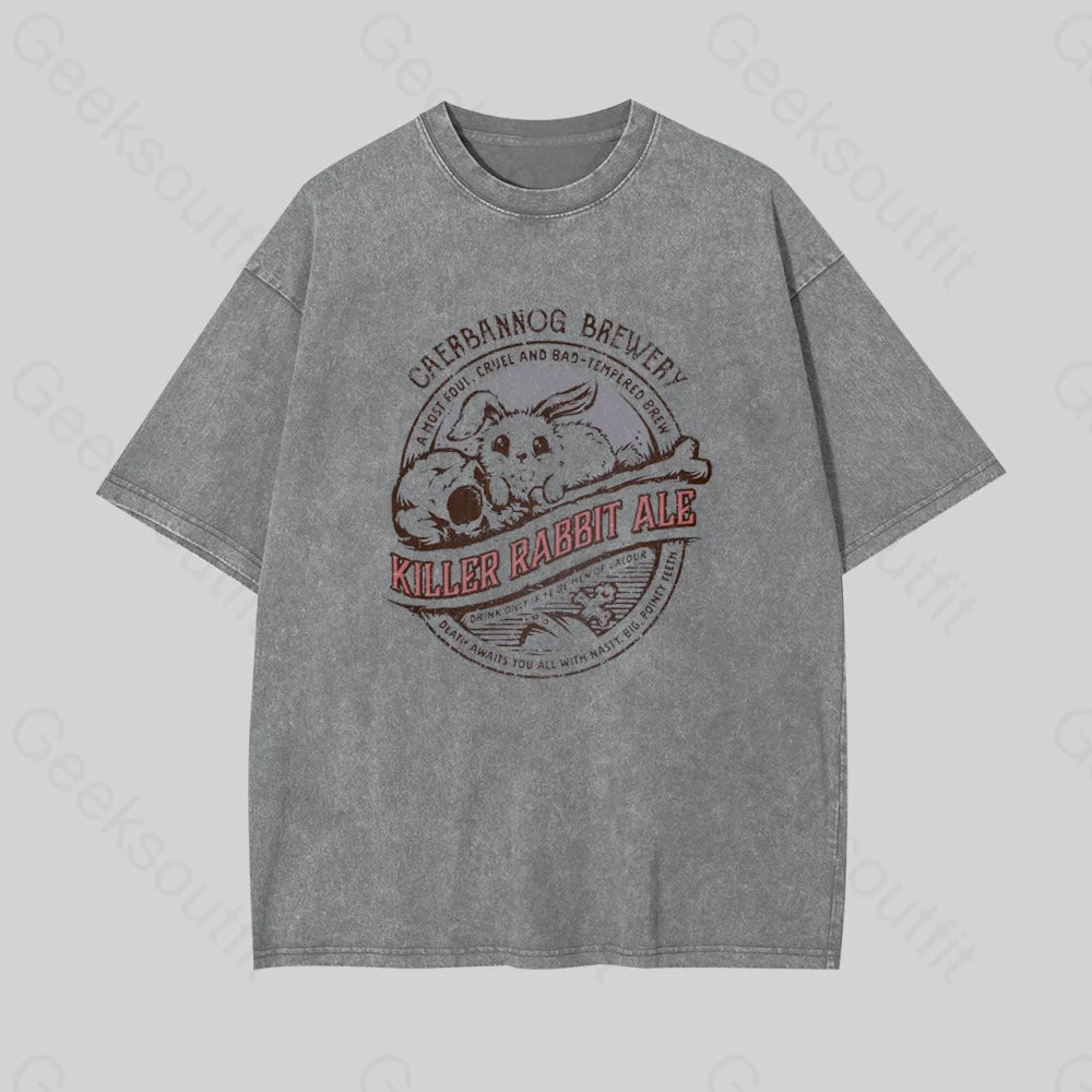 Killer Rabbit Ale Geek Washed T-Shirt Grey / S