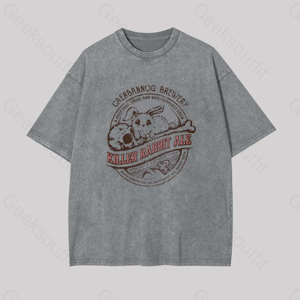 Killer Rabbit Ale Geek Washed T-Shirt Grey / S