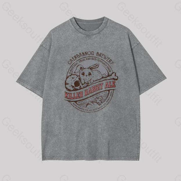 Killer Rabbit Ale Geek Washed T-Shirt Grey / S