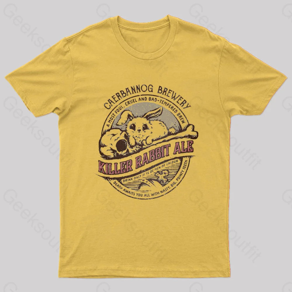 Killer Rabbit Ale T-Shirt Yellow / S