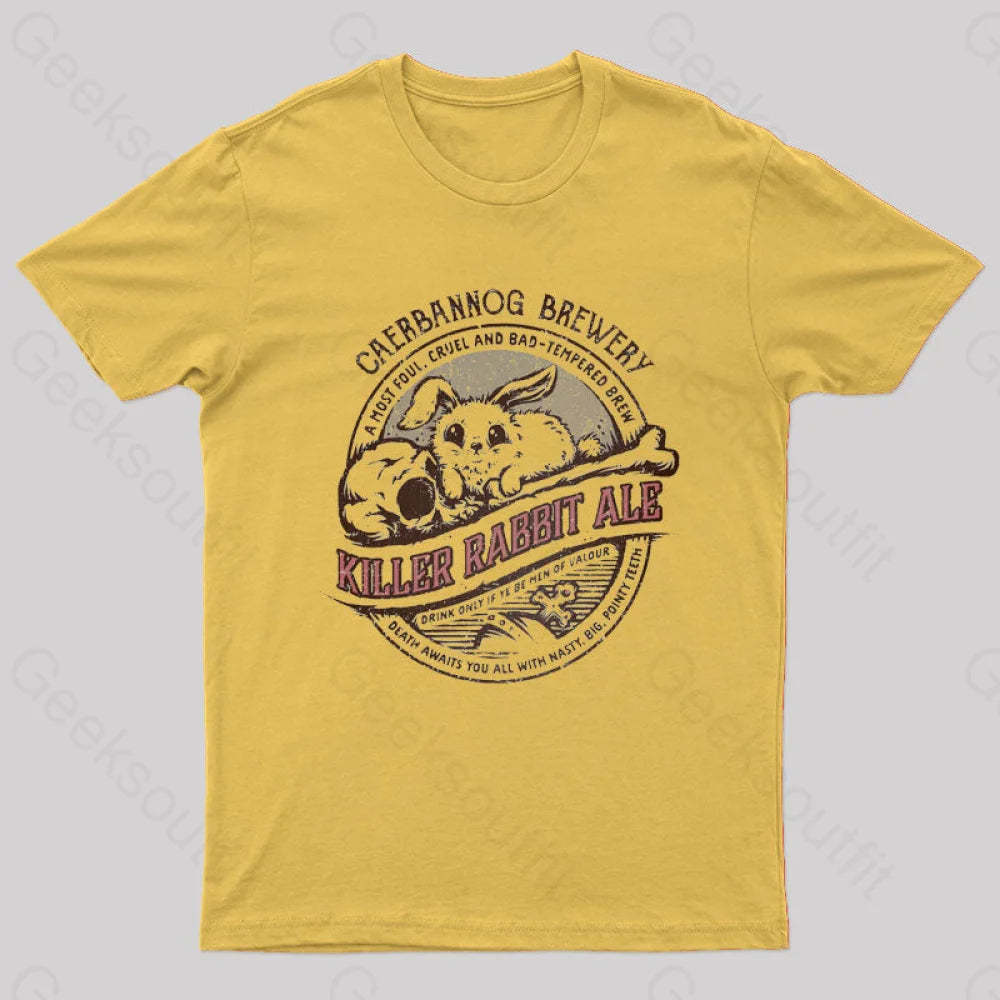 Killer Rabbit Ale T-Shirt Yellow / S
