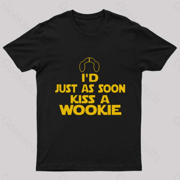 Kiss A Wookie Geek T-Shirt Black / S