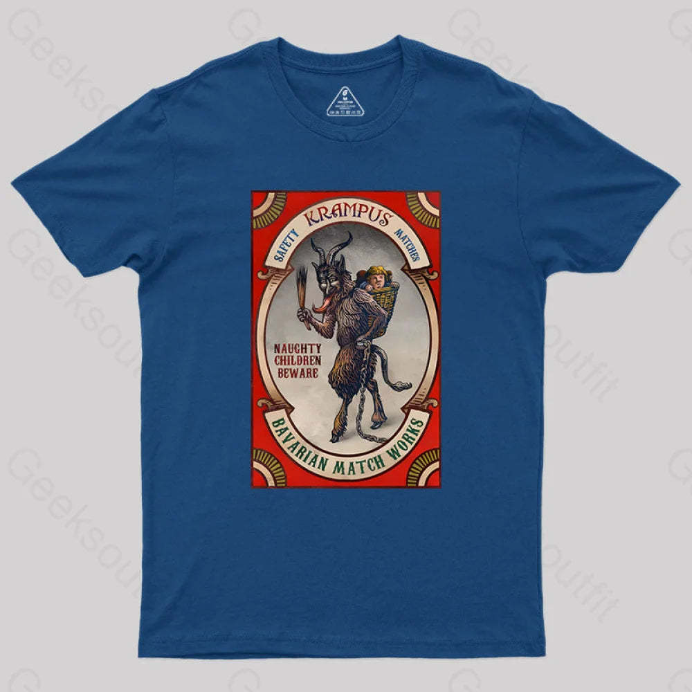 Krampus Naughty Children Beware Geek T-Shirt Navy / S