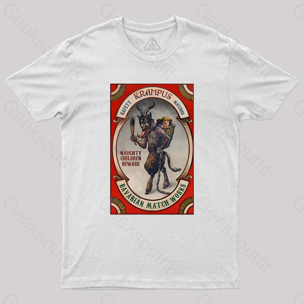 Krampus Naughty Children Beware Geek T-Shirt White / S