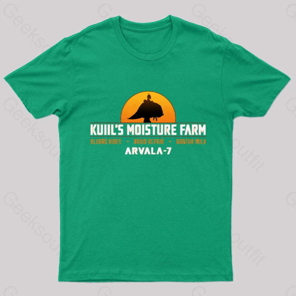 Kuiil’s Moisture Farm Nerd T-Shirt Green / S