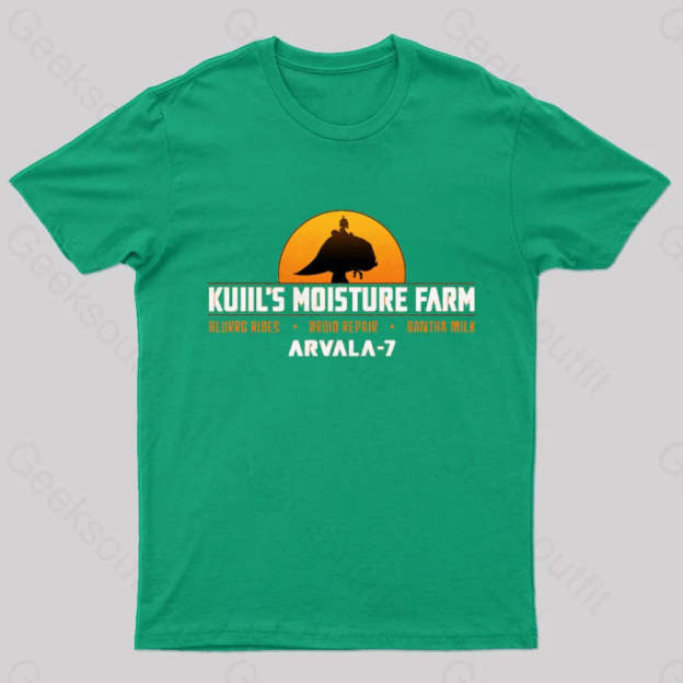 Kuiil’s Moisture Farm Nerd T-Shirt Green / S