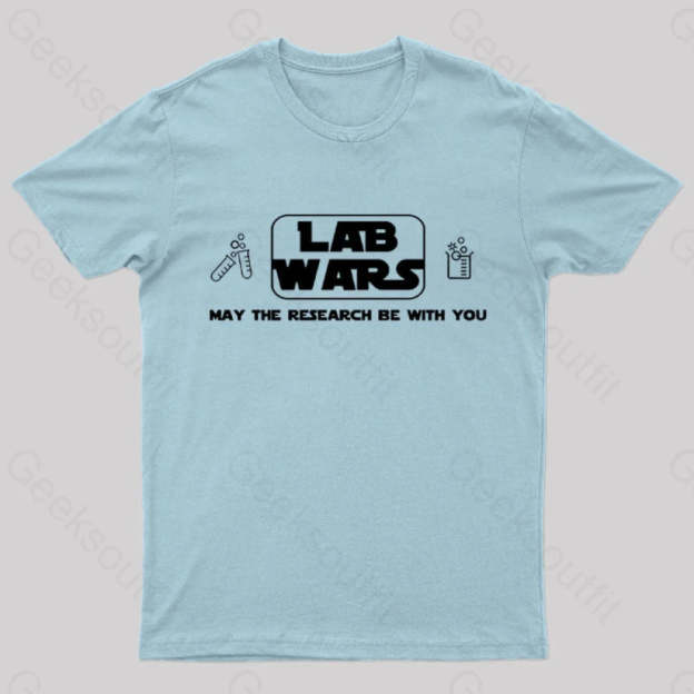 Lab Wars May The Research Be With You Nerd T-Shirt Light Blue / S