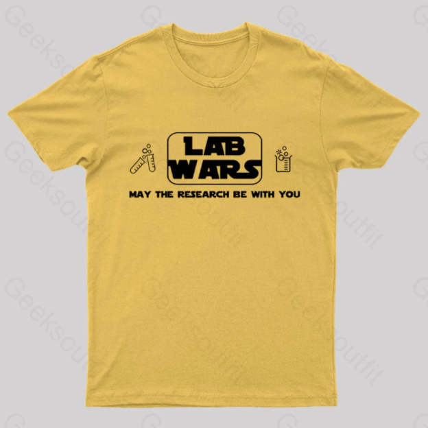 Lab Wars May The Research Be With You Nerd T-Shirt Yellow / S