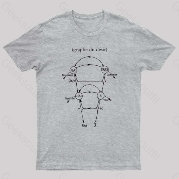 Lacan’s Graph Of Desire Geek T-Shirt Grey / S