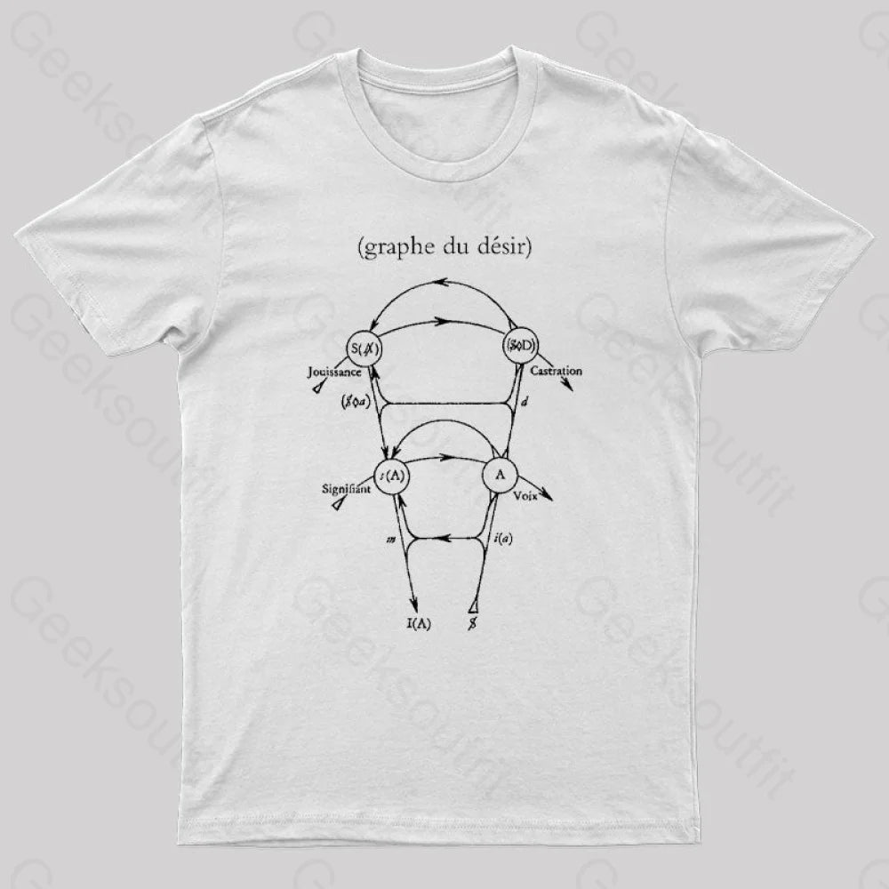 Lacan’s Graph Of Desire Geek T-Shirt White / S