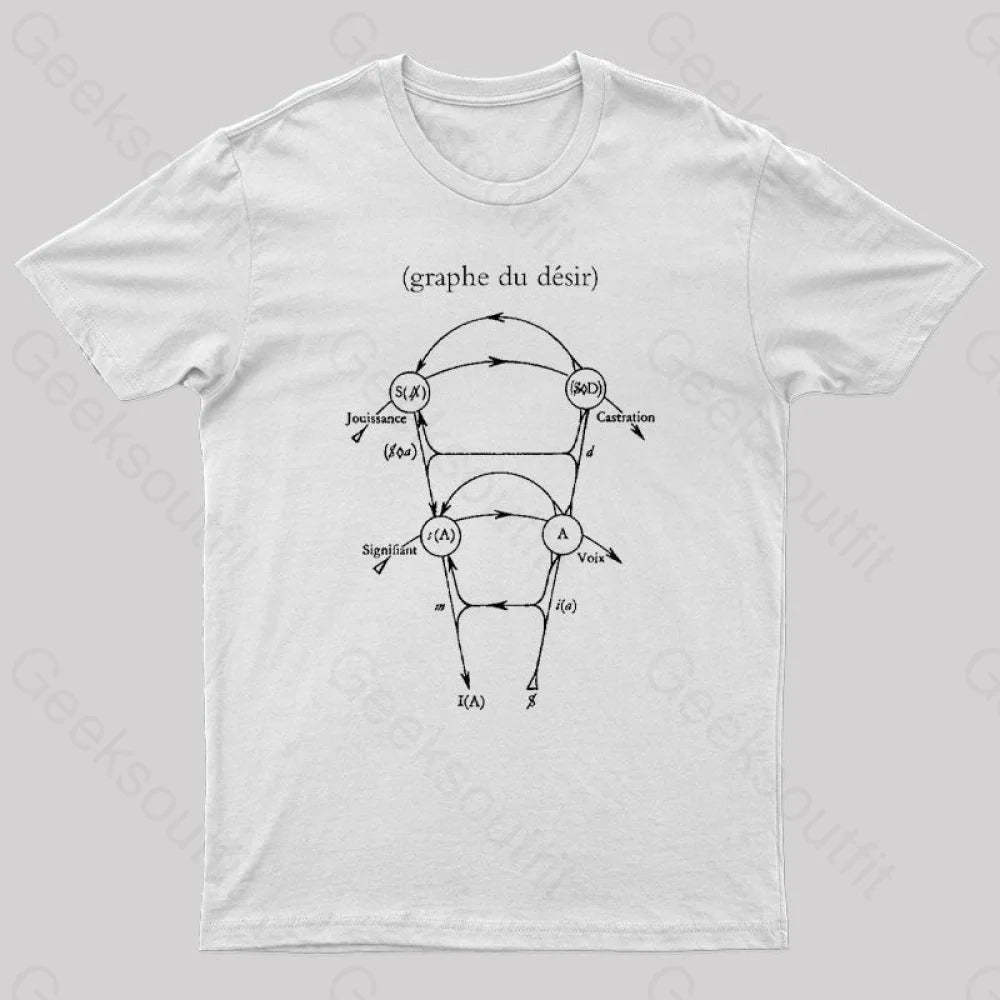 Lacan’s Graph Of Desire Geek T-Shirt White / S