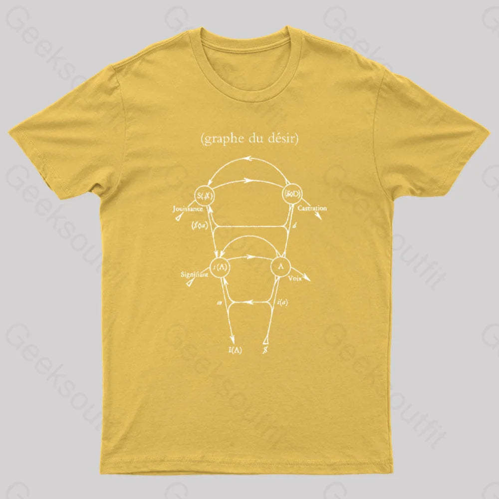 Lacan’s Graph Of Desire Geek T-Shirt Yellow / S