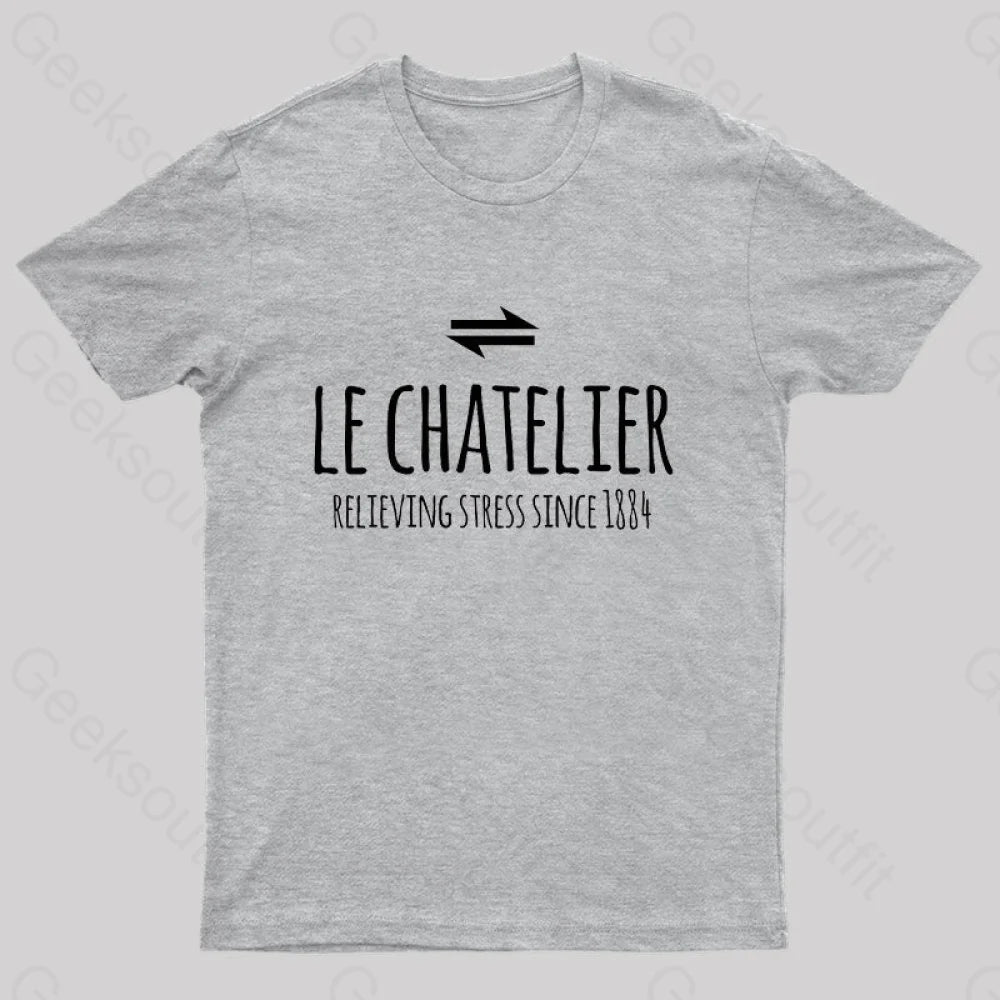 Le Chateliers Principle Funny Chemistry Joke T-Shirt Grey / S