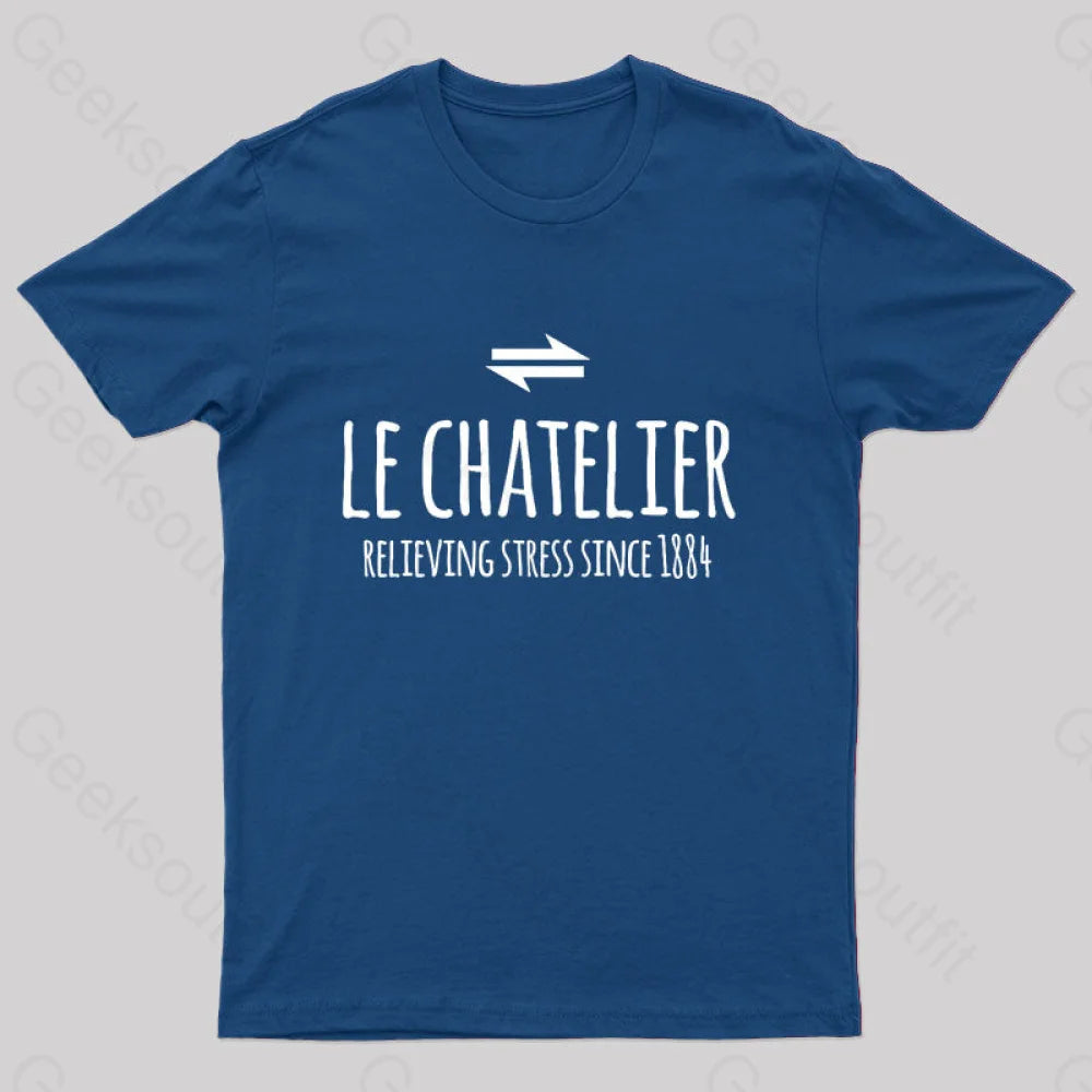 Le Chateliers Principle Funny Chemistry Joke T-Shirt Navy / S
