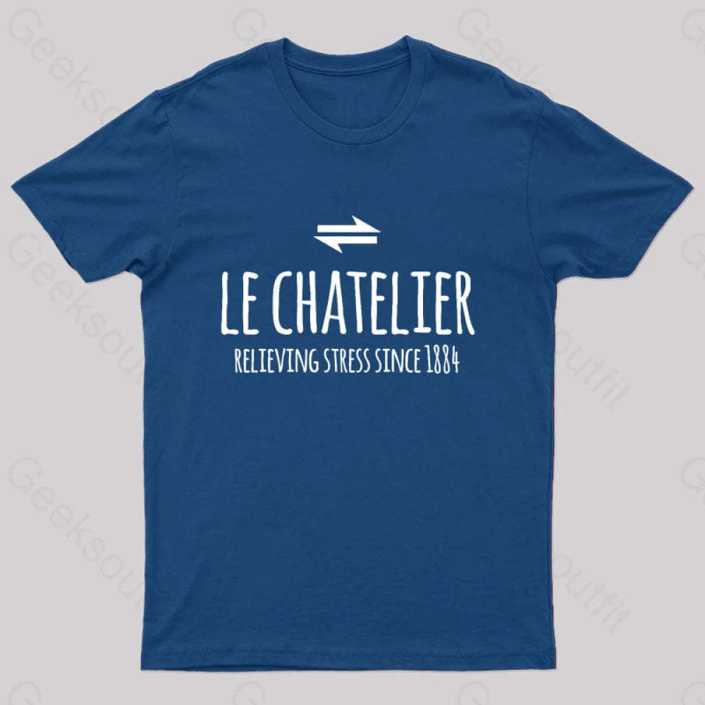 Le Chateliers Principle Funny Chemistry Joke T-Shirt Navy / S