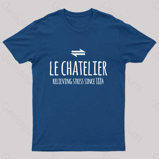 Le Chateliers Principle Funny Chemistry Joke T-Shirt Navy / S