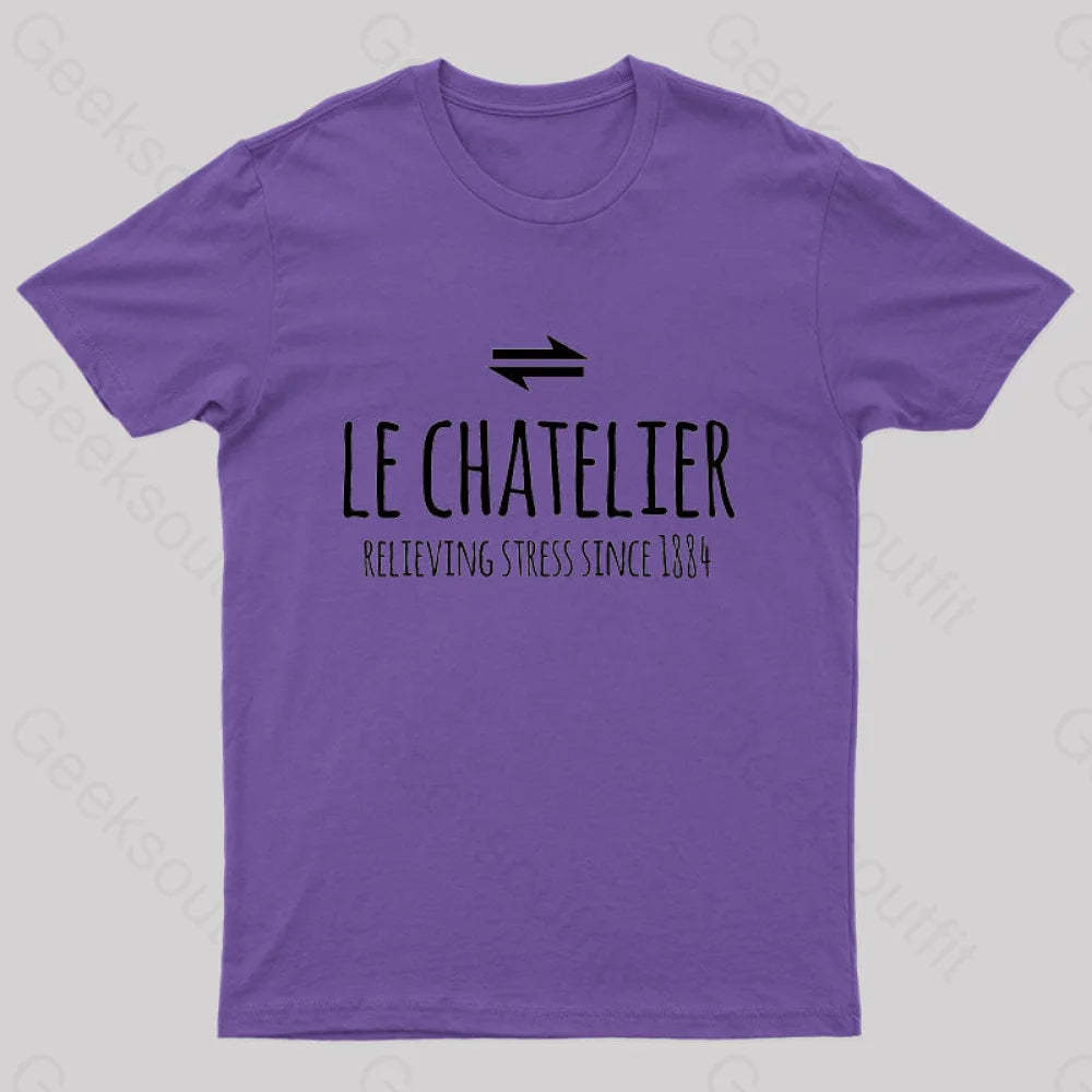 Le Chateliers Principle Funny Chemistry Joke T-Shirt Purple / S