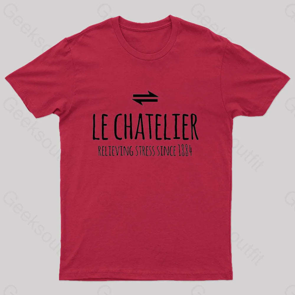 Le Chateliers Principle Funny Chemistry Joke T-Shirt Red / S