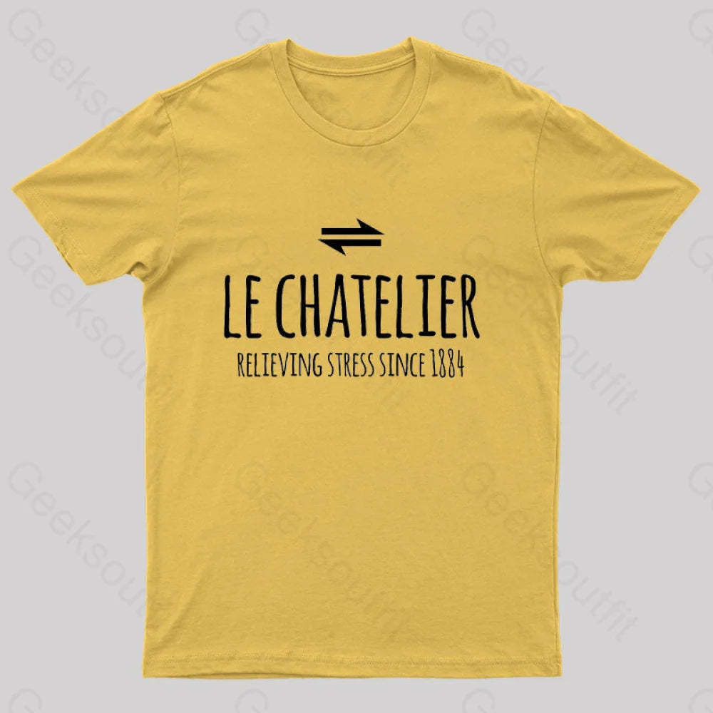 Le Chateliers Principle Funny Chemistry Joke T-Shirt Yellow / S