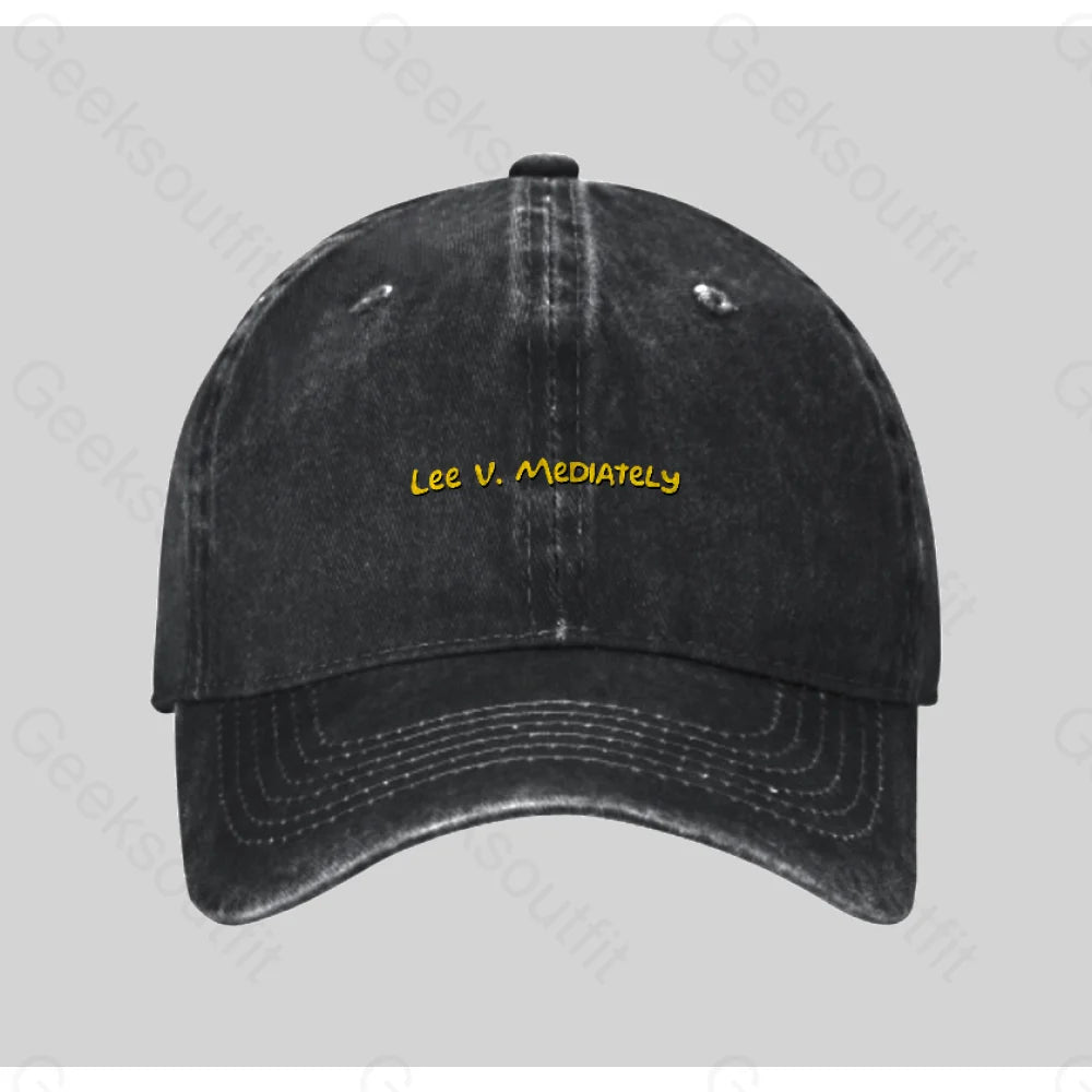 Lee V Mediately Washed Vintage Baseball Cap Black