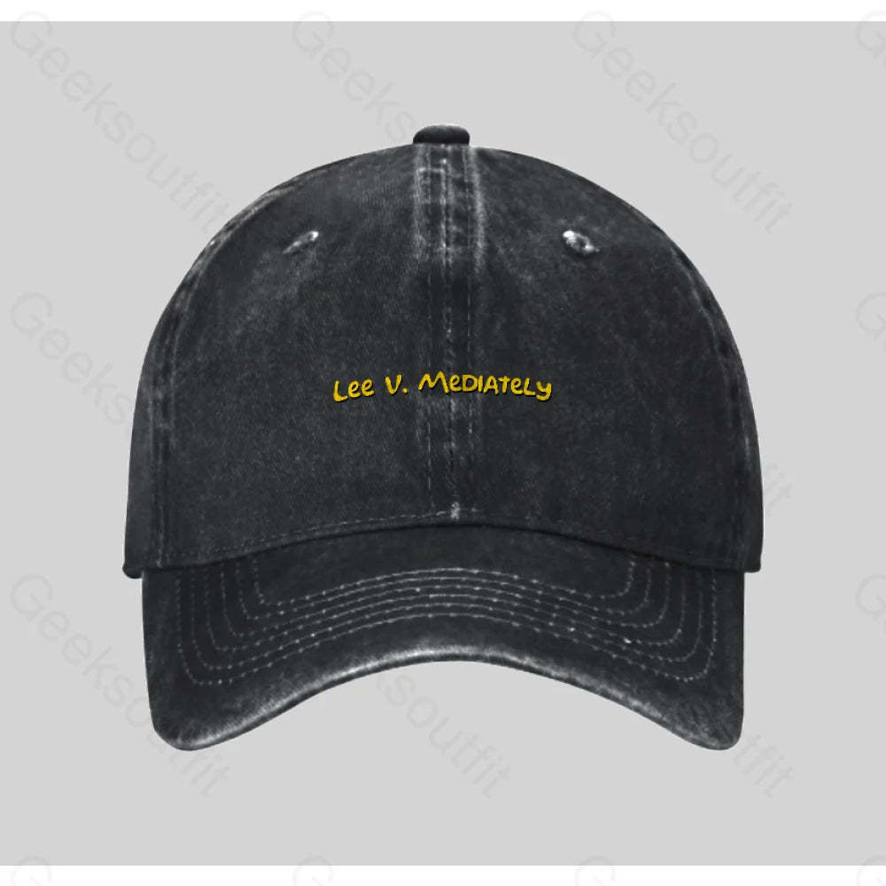 Lee V Mediately Washed Vintage Baseball Cap Black