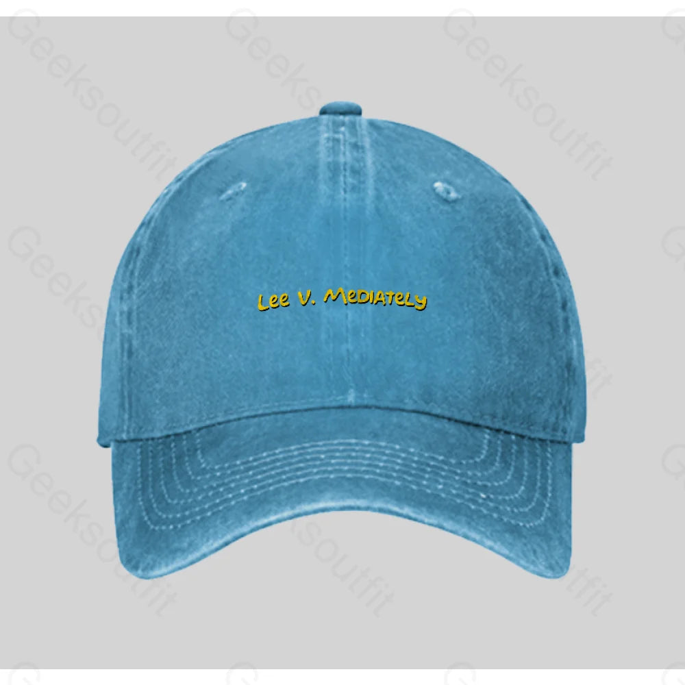 Lee V Mediately Washed Vintage Baseball Cap Blue