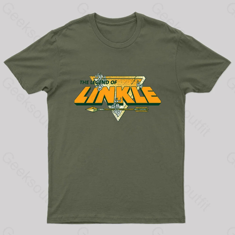 Legend Of Linkle Geek T-Shirt Army Green / S