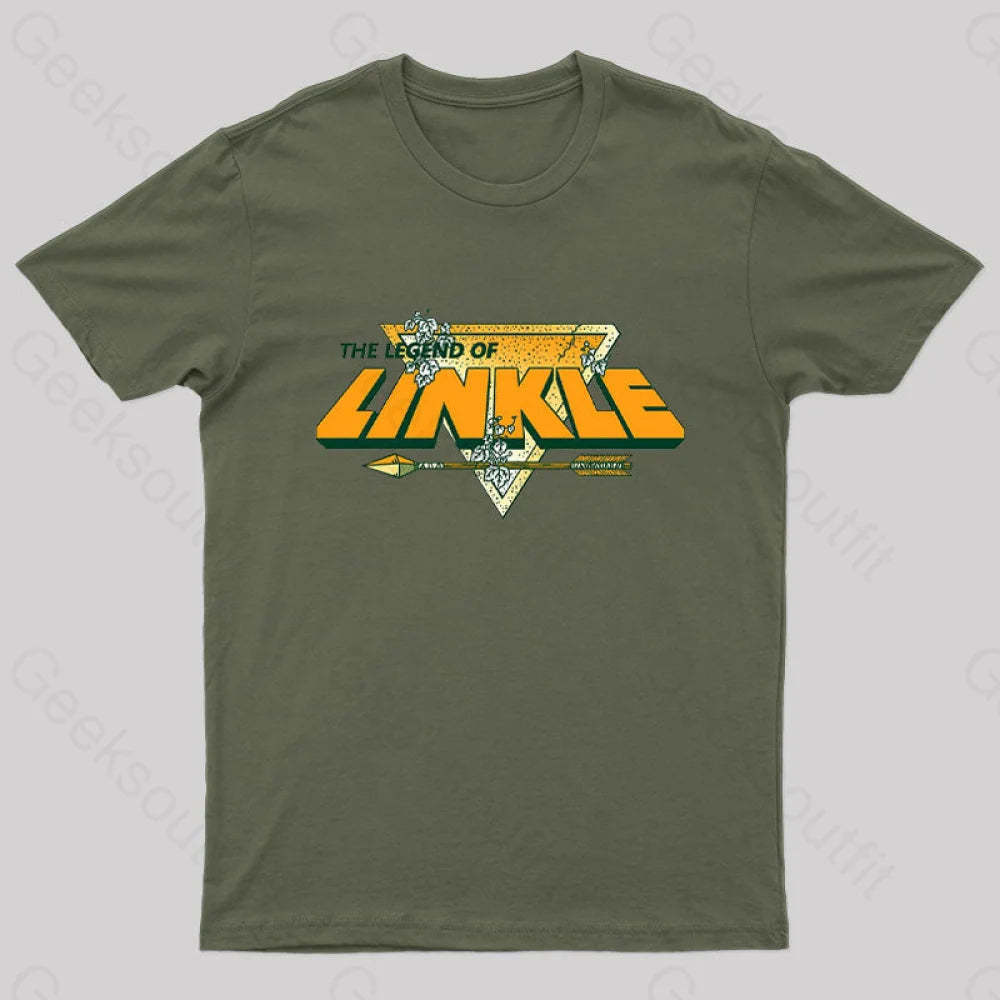 Legend Of Linkle Geek T-Shirt Army Green / S
