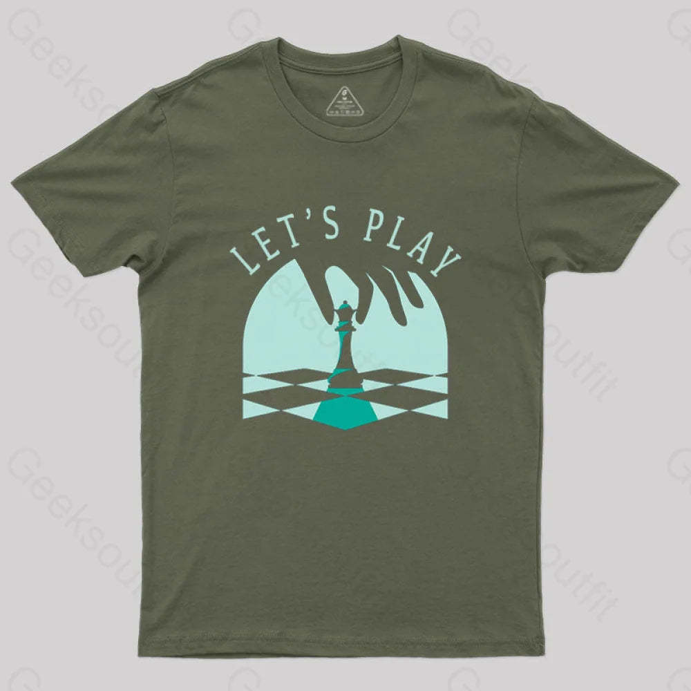 Let’s Play Chess T-Shirt Army Green / S